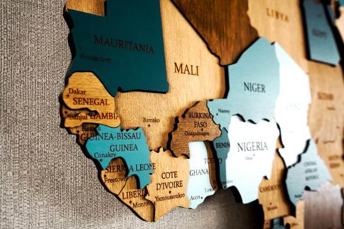 Países da África que falam francês.