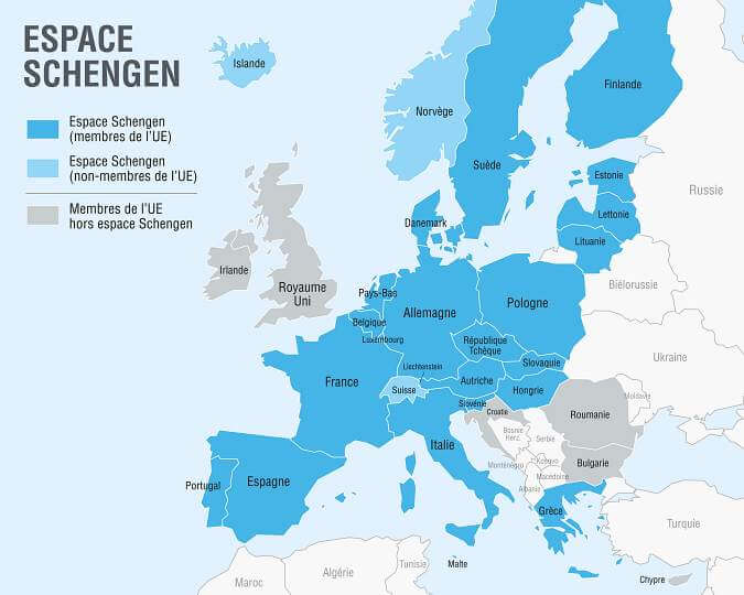 países do espaço schengen